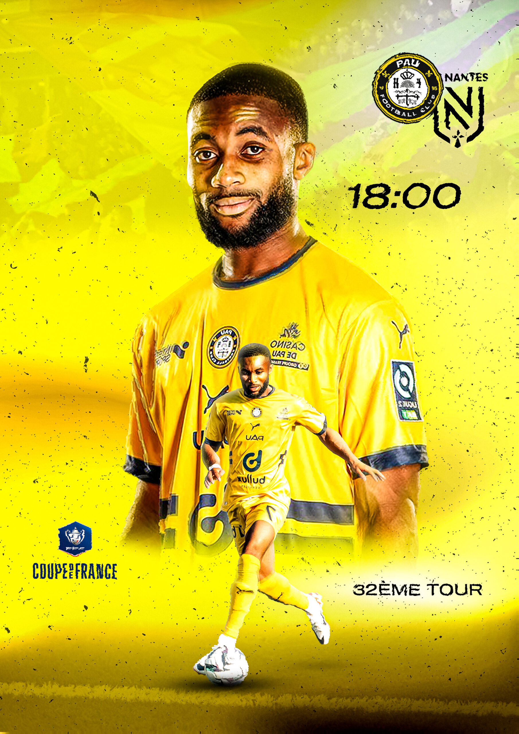 affiche pau fc coupe de france nantes